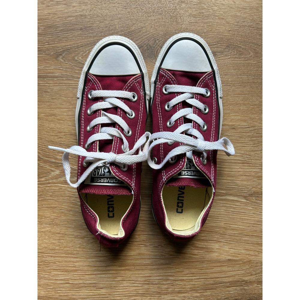 Converse Chuck Taylor All Star Low Top Maroon Burgundy Sneakers M9691 Womens 6